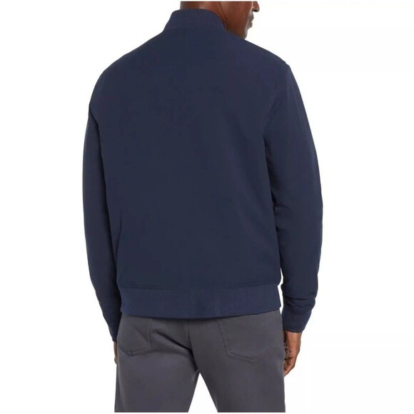 Banana Republic Men's L Bomber Jacket Moisture Resistant Logo Zip Blue NWT - Picture 6 of 14